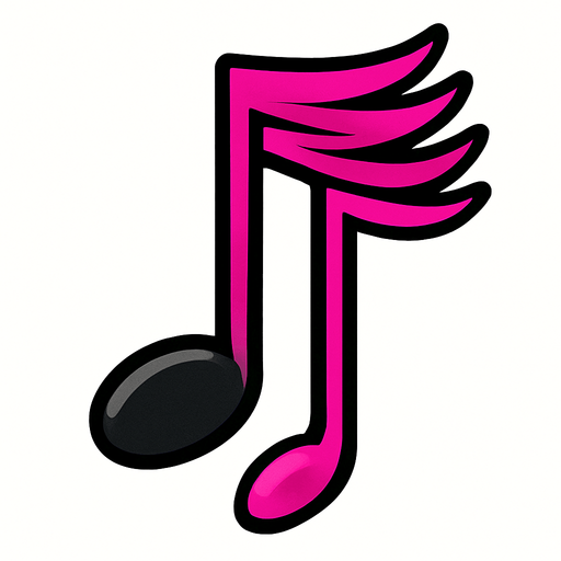 Nota musical semifusa.
In-Game asset.  2d.  High contrast.  No shadows