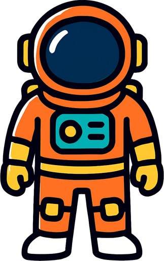 Make me a astronout.
In-Game asset.  High contrast.  No shadows