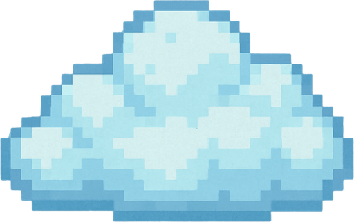 cloudy.
In-Game asset.  No shadows. pixel
