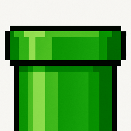 a long mario pipeTop. pixel PIPE TOP
In-Game asset.  2d.  High contrast.  No shadows