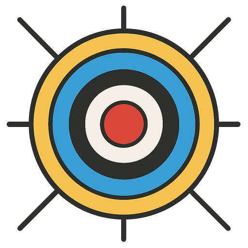 target. No background. Transparent background. Blank background. No shadows. 2d. In-Game asset. flat