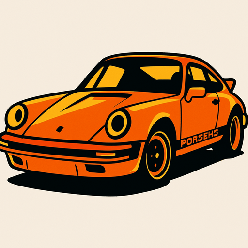 porsche.
In-Game asset.  2d.  High contrast.  No shadows