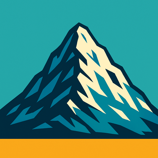 karşıdan gözüken bir dağ.
In-Game asset.  2d.  High contrast.  No shadows