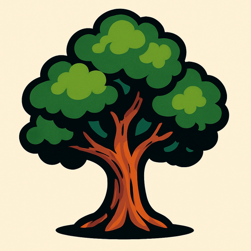 Ağaç.
In-Game asset.  2d.  High contrast.  No shadows