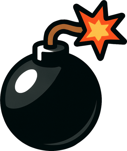 Bomb.
In-Game asset.  2d.  High contrast.  No shadows