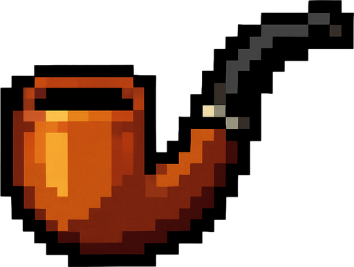 pixel art pipe.
In-Game asset.  2d.  High contrast.  No shadows