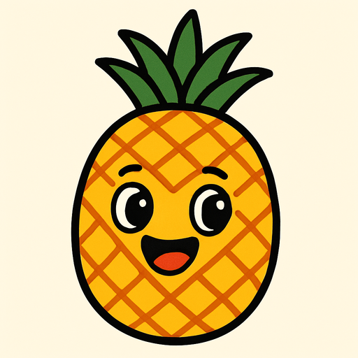 piña animada.
In-Game asset.  2d.  High contrast.  No shadows