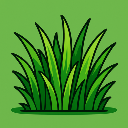 green grass 2d.
In-Game asset.  2d.  High contrast.  No shadows