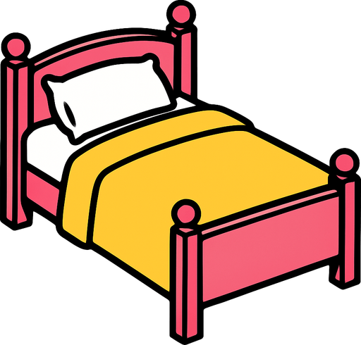 bed.
In-Game asset.  2d.  High contrast.  No shadows
