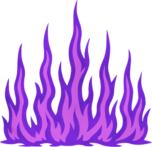 purple fire spikes.
In-Game asset.  2d.  High contrast.  No shadows