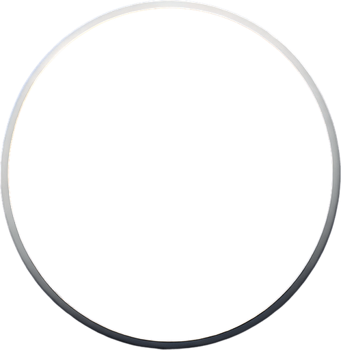 black circle with ultra-thin white border.
black background