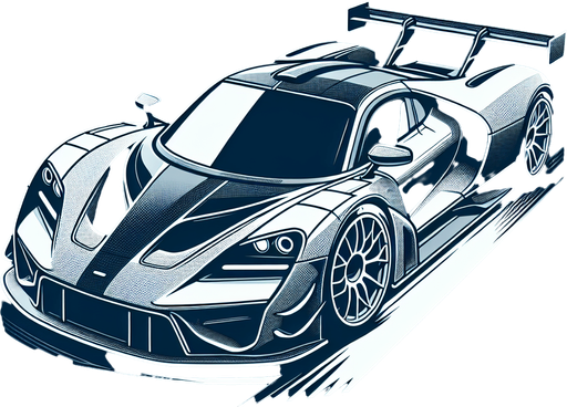 A super racing car like Porsche.
Single Game Texture. In-Game asset. 2d. Blank background. High contrast. No shadows.