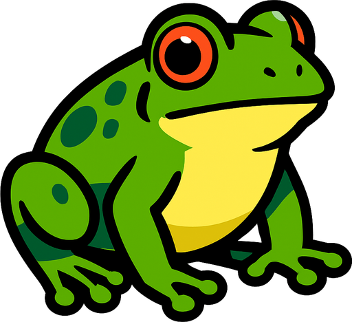 frog.
In-Game asset.  High contrast.  No shadows. 2d