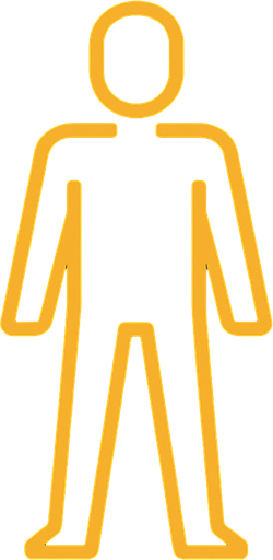 Human in lines figure.
In-Game asset.  2d.  High contrast.  No shadows