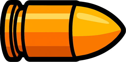 Bullet.
In-Game asset.  2d.  High contrast.  No shadows