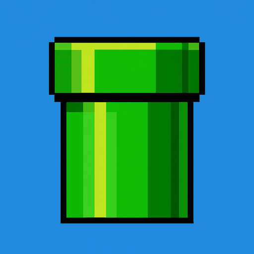 mario pipe.
In-Game asset.  2d.  High contrast.  No shadows