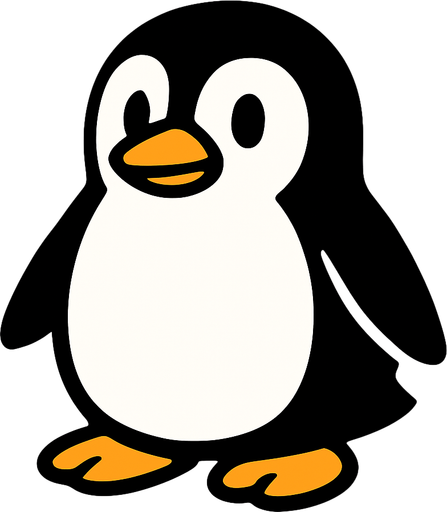 Penguin.
In-Game asset.  2d.  High contrast.  No shadows