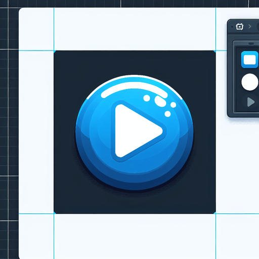 blue play button

Single Game Texture. In-Game asset. 2d. Blank background. High contrast. No shadows.