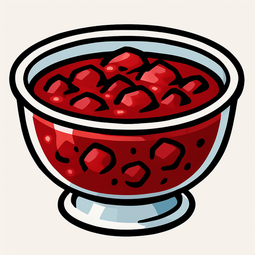 Compote.
In-Game asset.  2d.  High contrast.  No shadows
