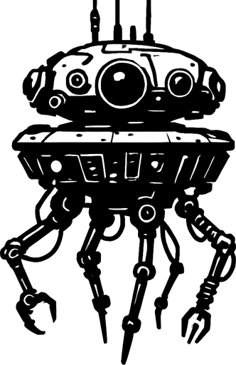 Probe droid.
In-Game asset.  2d.  High contrast.  No shadows
