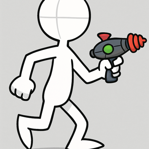 Add alien laser gun in hand