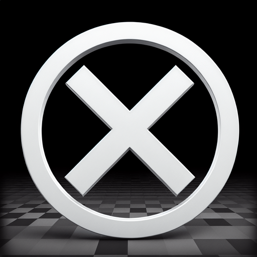 A white X in a circle, like for a close window button in a game.
Single Game Texture. In-Game asset. 2d. Blank background. High contrast. No shadows.