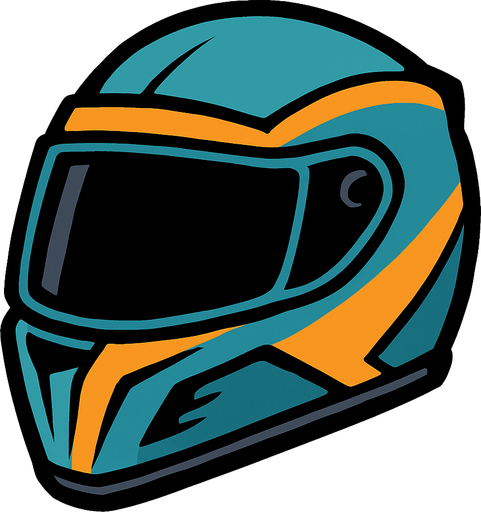 biker helmet.
In-Game asset.  2d.  High contrast.  No shadows