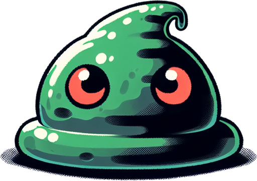 snes anime dragon quest style slime enemy.
Single Game Texture.  In-Game asset.  2d.  Blank background.  High contrast.  No shadows