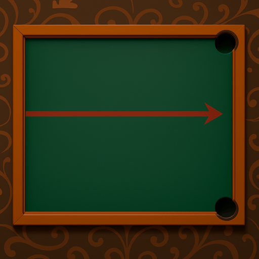Change the center bumper on the table into a red line that’s painted on the table, like a casino table, that ends in an arrow on the right hand side. At the end of the arrow put a pocket on the side railing like a pool table.