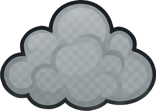 grey transparent cloud.
In-Game asset.  2d.  High contrast.  No shadows