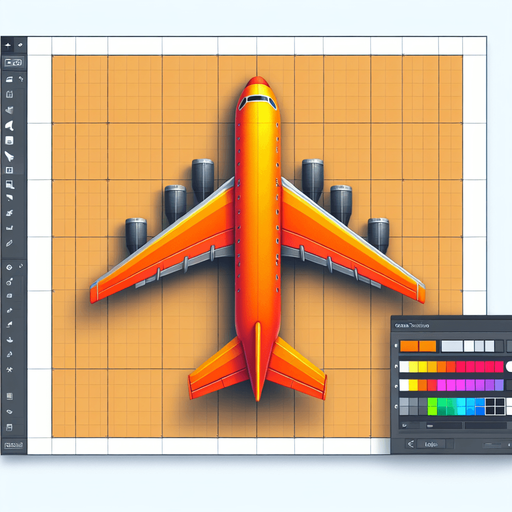 A cargo plane from top view (2d) of orange colour.
Single Game Texture. In-Game asset. 2d. Blank background. High contrast. No shadows.