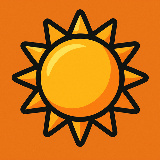 sun.
In-Game asset.  2d.  High contrast.  No shadows