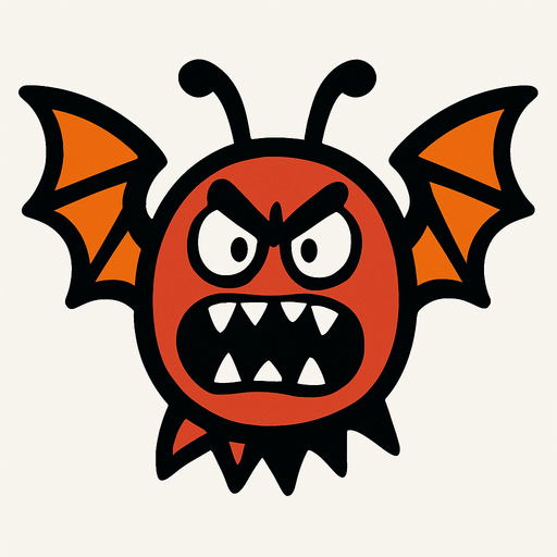 enemy_flying.
In-Game asset.  2d.  High contrast.  No shadows