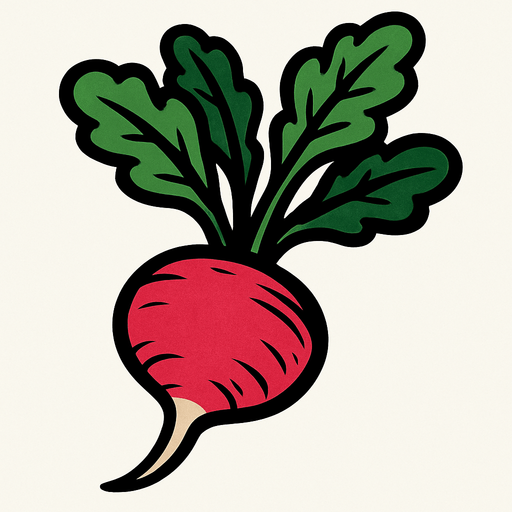 Radis.
In-Game asset.  2d.  High contrast.  No shadows