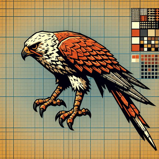 🦅.
Single Game Texture. In-Game asset. 2d. Blank background. High contrast. No shadows.