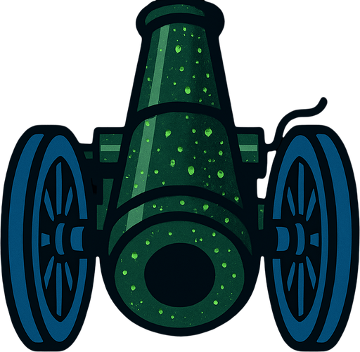 tekerleri mavi olsun ve demir gövdenin üzerinde yeşil yeşil ışık gibi benekler olsun