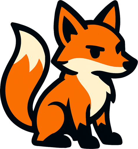 Fox.
In-Game asset.  2d.  High contrast.  No shadows