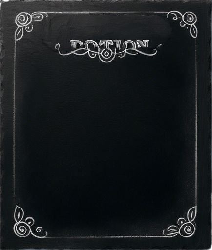 Word "POTION" in chalk