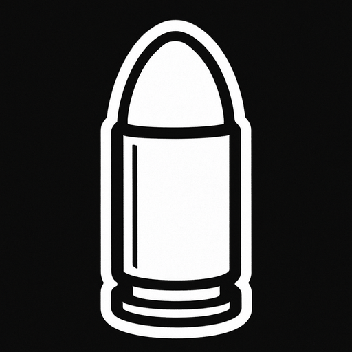 white bullet.
In-Game asset.  2d.  High contrast.  No shadows