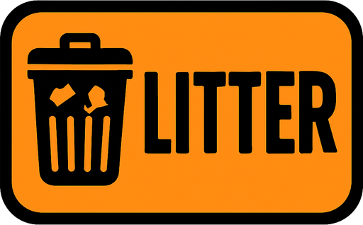 litterButton.
In-Game asset.  2d.  High contrast.  No shadows