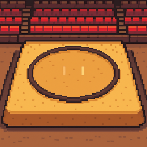 arena de sumo de pixeles.
In-Game asset.  2d.  High contrast.  No shadows