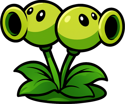 plans vs zombies double shoters.
In-Game asset.  2d.  High contrast.  No shadows