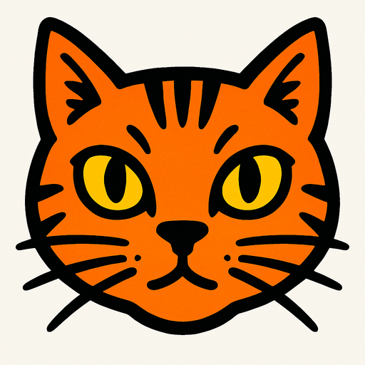 Face of a cat.
In-Game asset.  2d.  High contrast.  No shadows