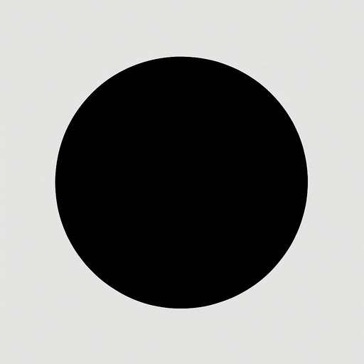 black circle.
In-Game asset.  2d.  High contrast.  No shadows