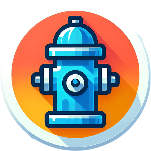 a blue hydrant round icon
Single Game Texture.  In-Game asset.  2d.  High contrast.  No shadows