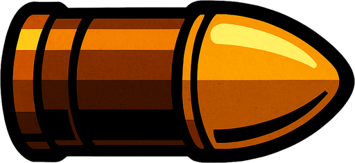 tank bullet.
In-Game asset.  2d.  High contrast.  No shadows