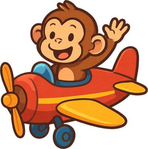 Add a monkey flying with plane.
In-Game asset.  2d.  No shadows