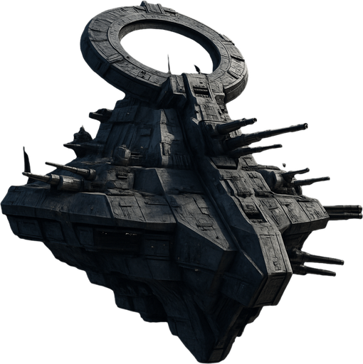 Uzay savaş istasyonu - Gerçekçi.
In-Game asset.  High contrast.  No shadows