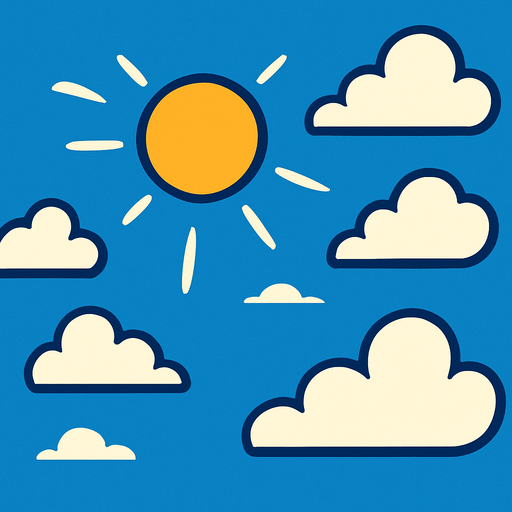 Cielo despejado y soleado.
In-Game asset.  2d.  High contrast.  No shadows