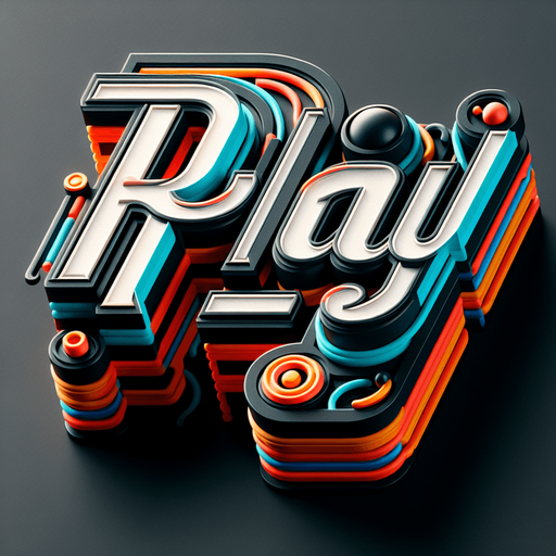 3d logo with text "Play".
high definition